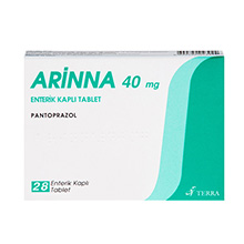 Terra Beşeri İlaç ARİNNA 40 mg 28 ENTERİK KAPLI TABLET